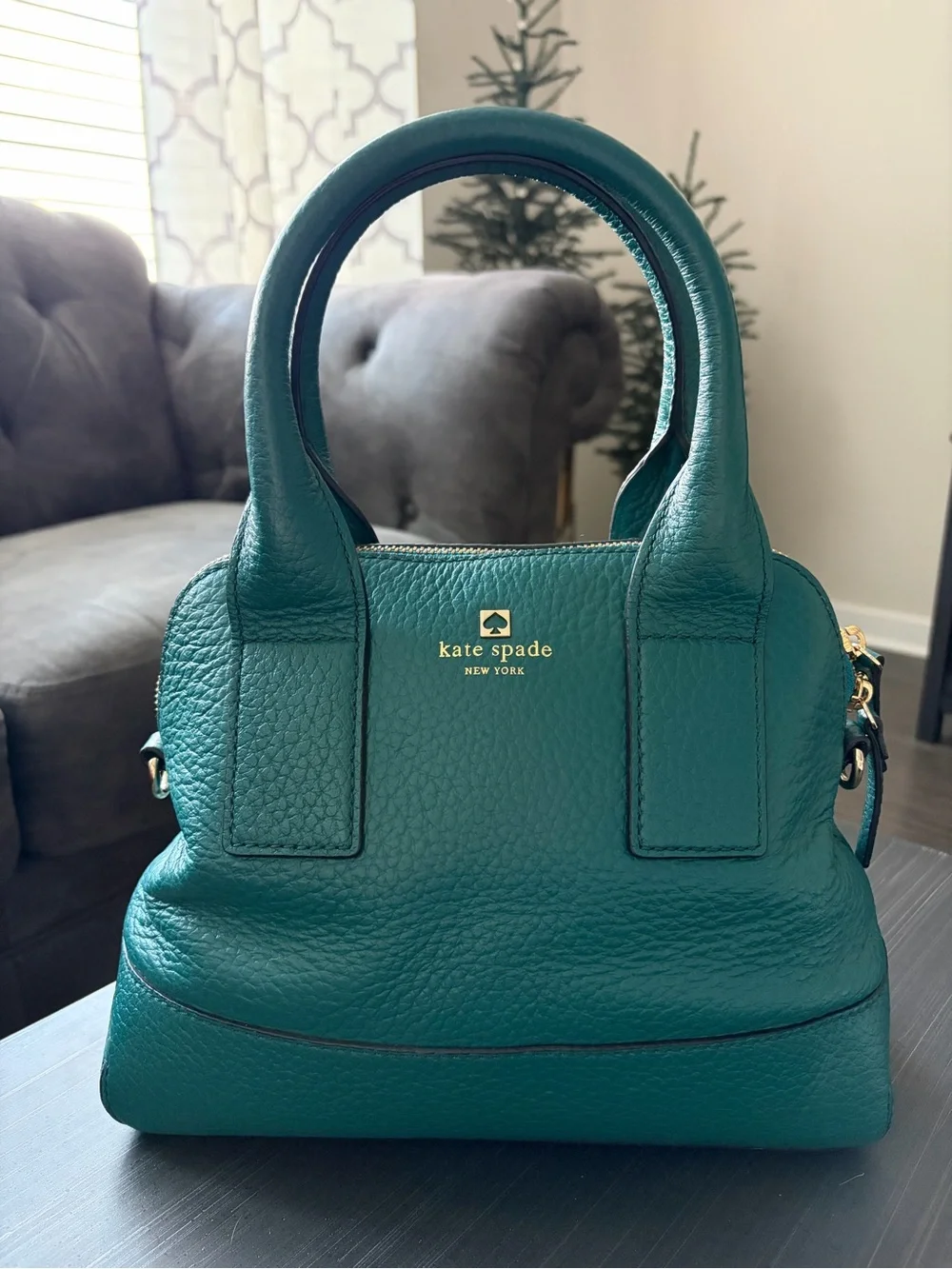 Kate Spade Pebbled Leather Dome Satchel (dust bag/strap included)